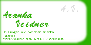 aranka veidner business card